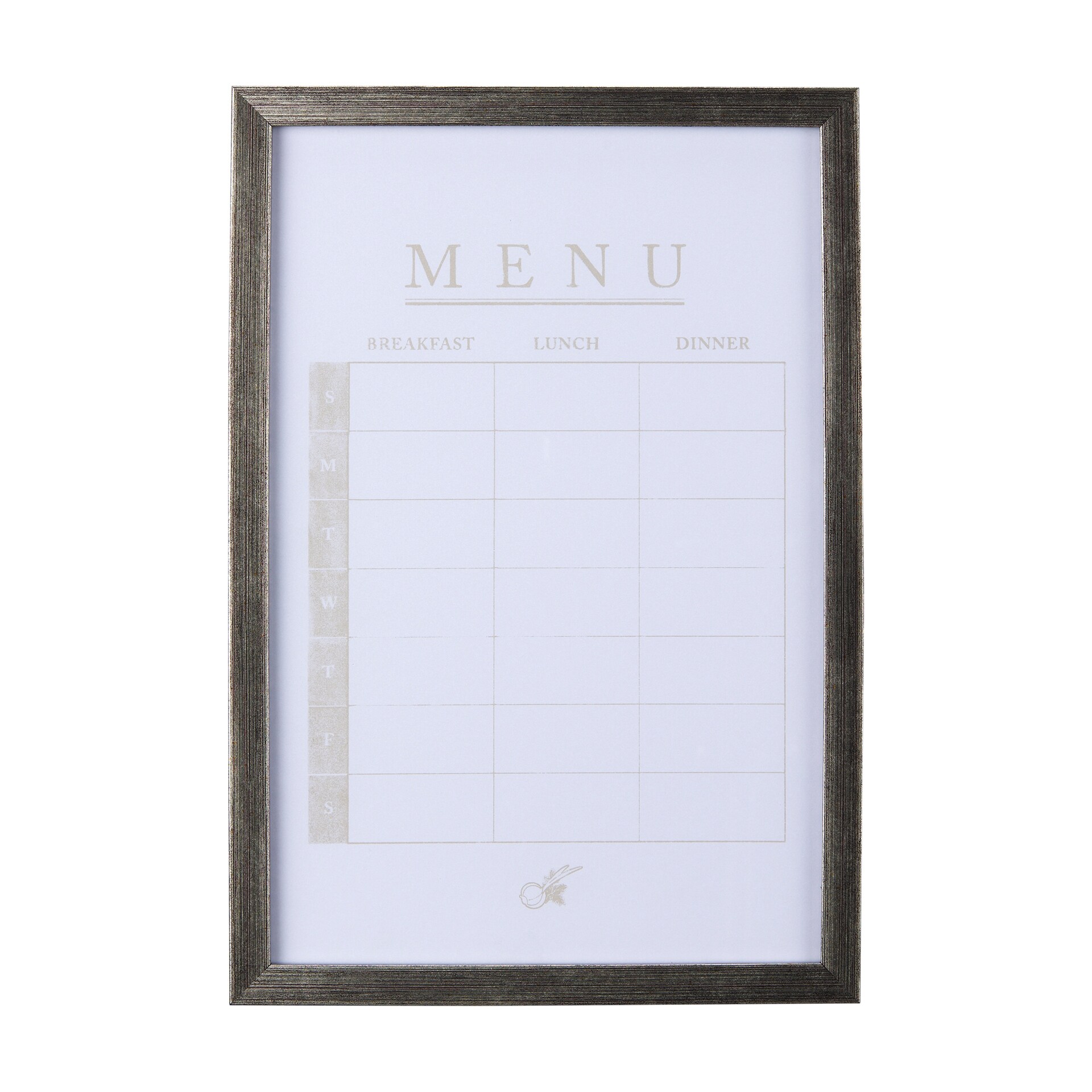 Mercana MENU I by Mercana Studio a Hand Embellished Textured Framed Art Print Matted under Glass