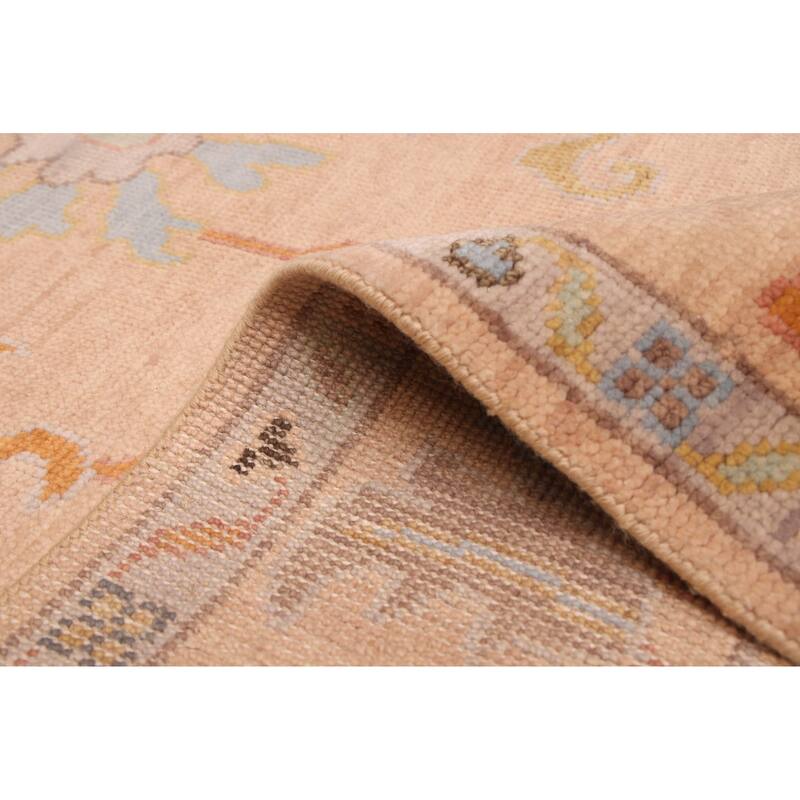 ECARPETGALLERY Hand-knotted Modern Oushak Light Copper Wool Rug - 7'11 x 10'2