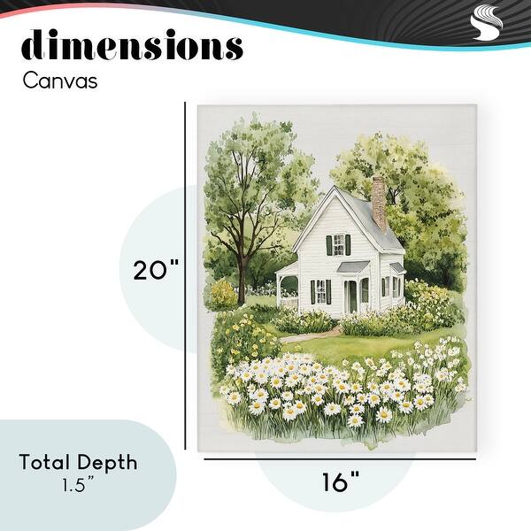 Stupell Quaint Countryside Cottage Garden Canvas Wall Art Design By ...