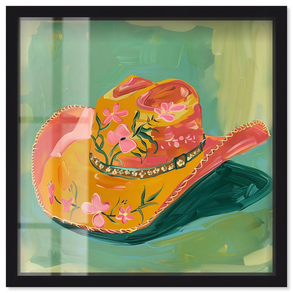 Wildflower Cowboy Hat Shadowbox by Art Remedy