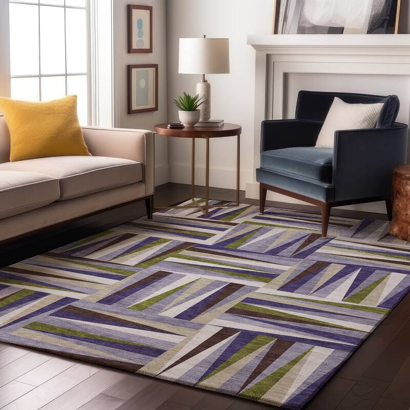 Premium Washable Super Soft Modern Glase Mayfield Rug - Lavender - 2'6" x 3'10"