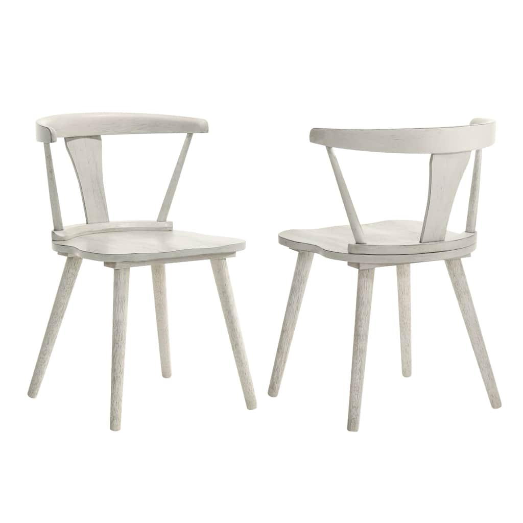 2 Pieces Set Dining Side Chair Rustic Modern Farmhouse Design Retro Design Easy to Assembly