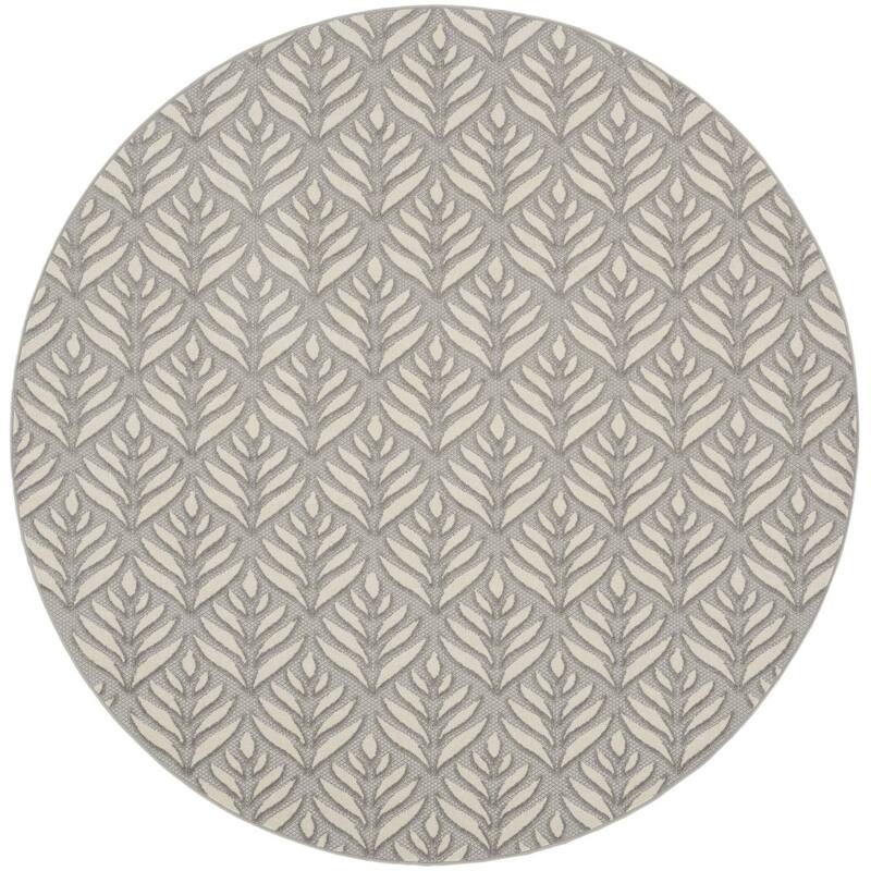 Alrisi Garden-Inspired Color-Lock Technology Current & Stylish Round Outdoor Rug - 8' Round