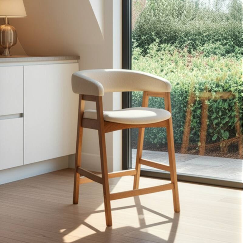 Alpine Furniture Cove Counter Height Chairs, Natural (Set of 2)
