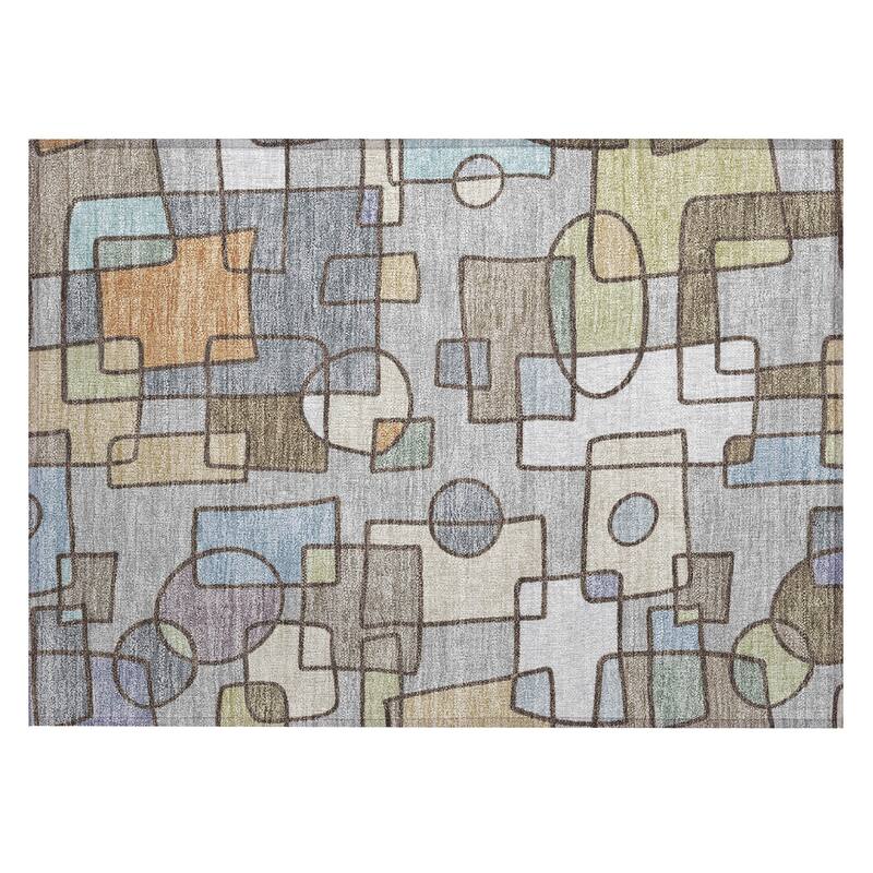 Machine Washable Indoor/ Outdoor Contemporary Prenner Chantille Rug