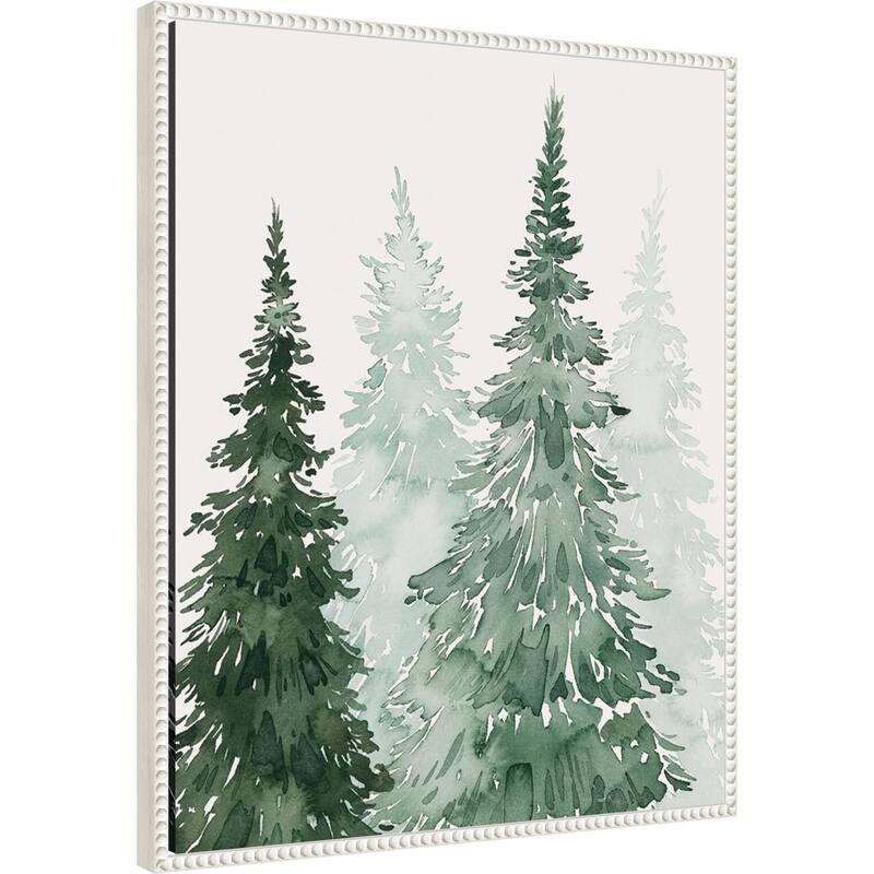 Winter Washed Coppice II by Grace Popp (23 x 28 in.), Framed Canvas Wall Art Print - Sylvie Beaded White