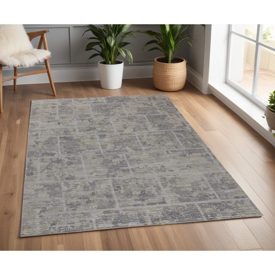 Somo Abstract Modern Woven Durable Area Rug By HomeRoots - 4' x 6'