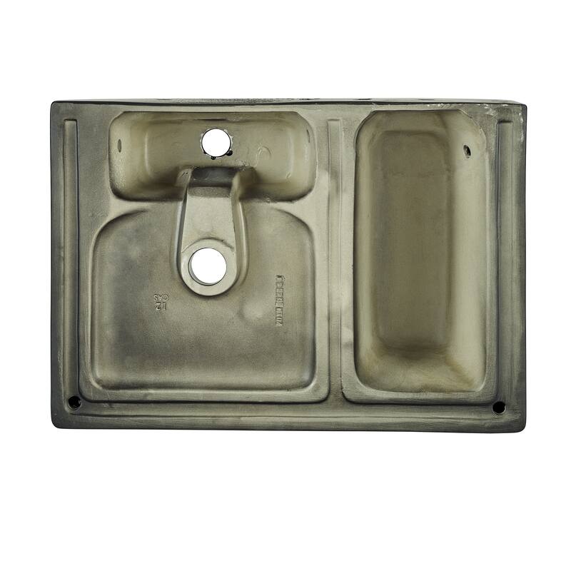 Angers 24 X 18 Ceramic Wall Hung Sink With Right Side Faucet Mount, Matte Black - 23.65" x 16.3" 5.7"