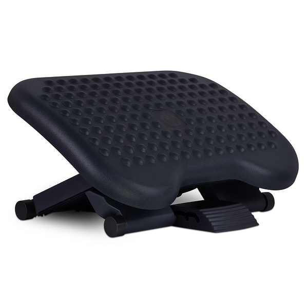 Foot Rest Under Desk Ergonomic Footrest Cushion With 2 Adjustable Black 