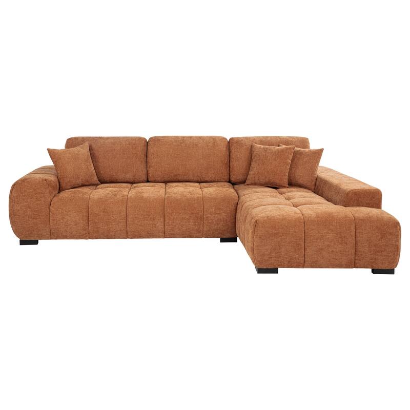 Octavia Fabric Upholstered Sectional Chaise Sofa
