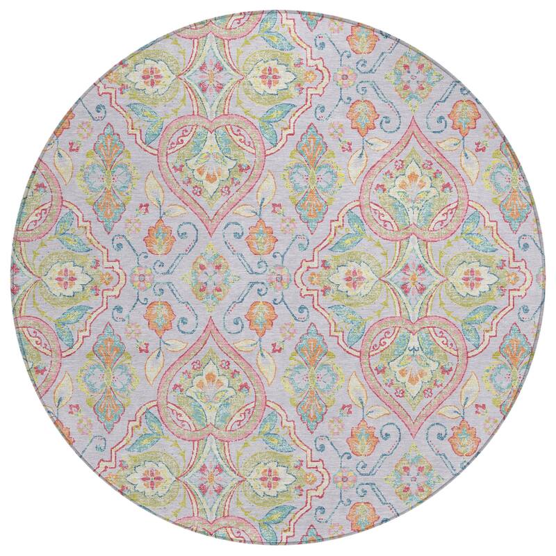 Machine Washable Indoor/Outdoor Traditional Spades Chantille Rug