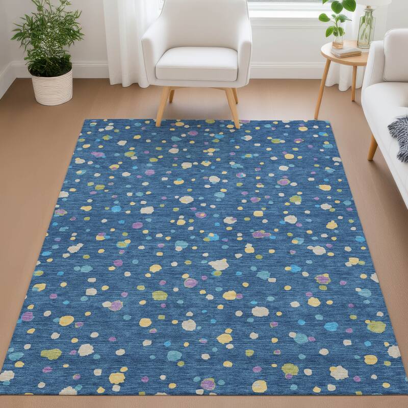 Machine Washable Indoor/ Outdoor Contemporary Sheinelle Chantille Rug