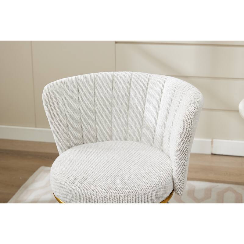 360° Swivel Barstools Counter Height Chairs Set of 2 with Padded Seat, Taper Shape Wood Legs and Metal Footrest
