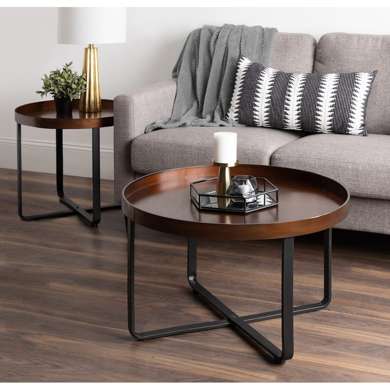 Kate and Laurel Zabel Round Modern Coffee Table - 28" Diameter