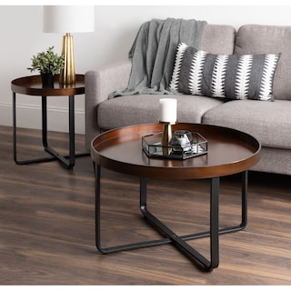 Kate and Laurel Zabel Round Modern Coffee Table - 28" Diameter