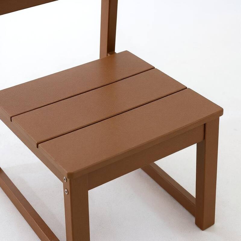 2-Pack HDPE Indoor/Outdoor Dining Chairs, All-Weather Garden & Patio Side Chairs with Modern Backrest