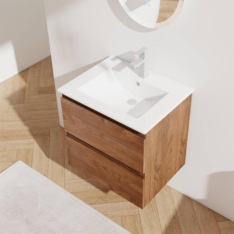 Bathroom Vanity With Sink In 24/30/36 Inch, Floating Bathroom Vanity With Soft Close Drawer