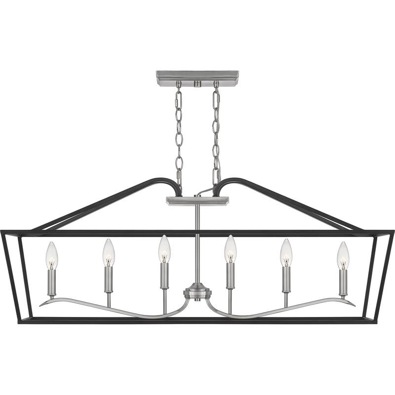 Catalina 6-Light Island Chandelier in Matte Black