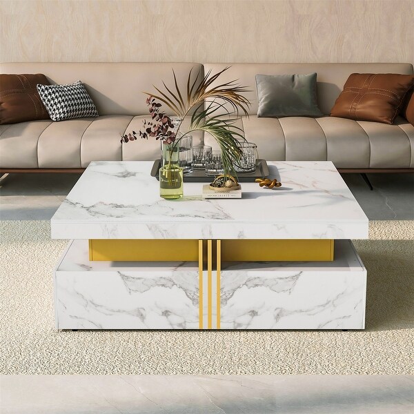 White square block on sale coffee table