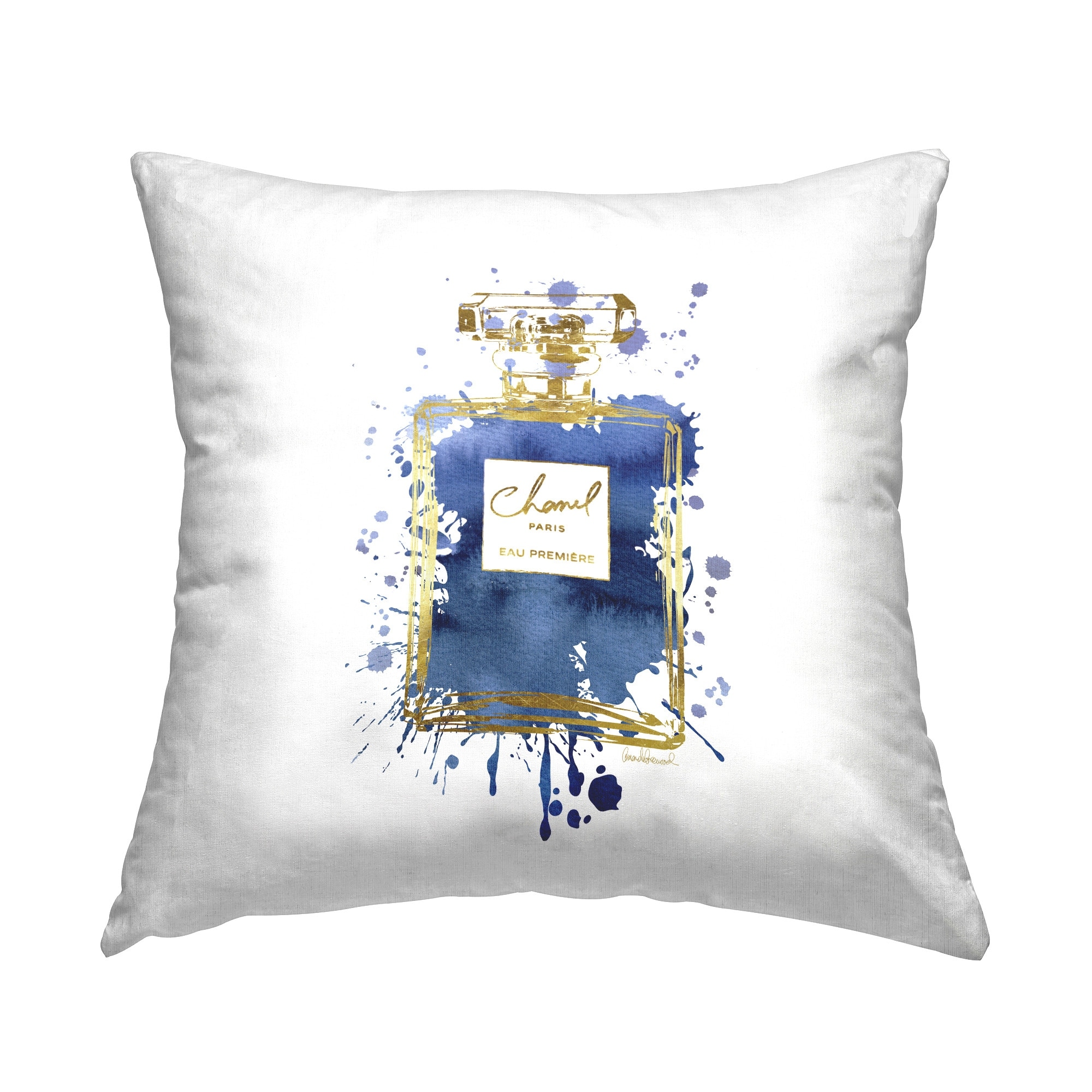 Stupell Industries Blue Urban Splatter Glam Fragrance Bottle Printed Throw  Pillow by Amanda Greenwood - Bed Bath & Beyond - 36645094