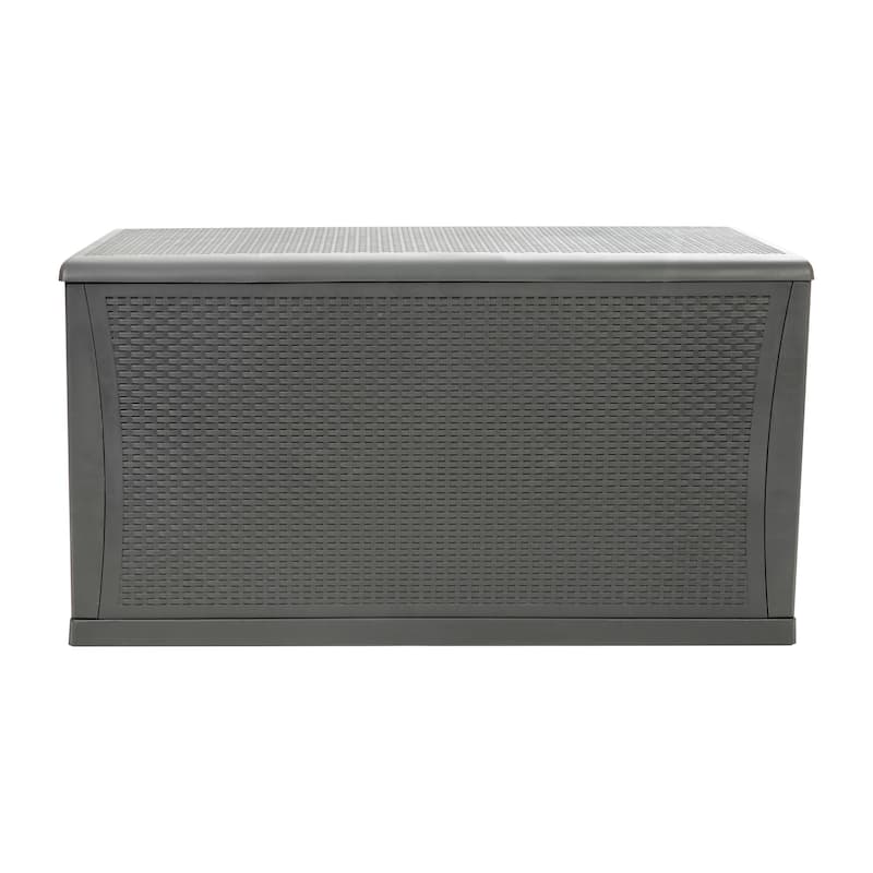 120 Gallon Plastic Deck Box for Outdoor Patio Storage & Deck Organization