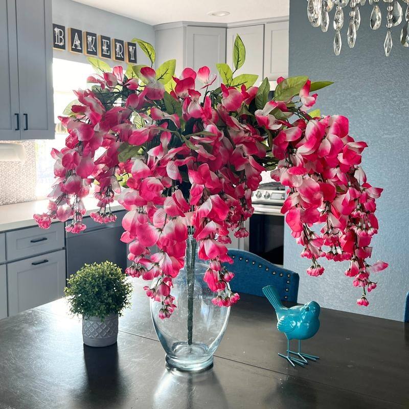 Faux Wisteria Flower Stems Bunch