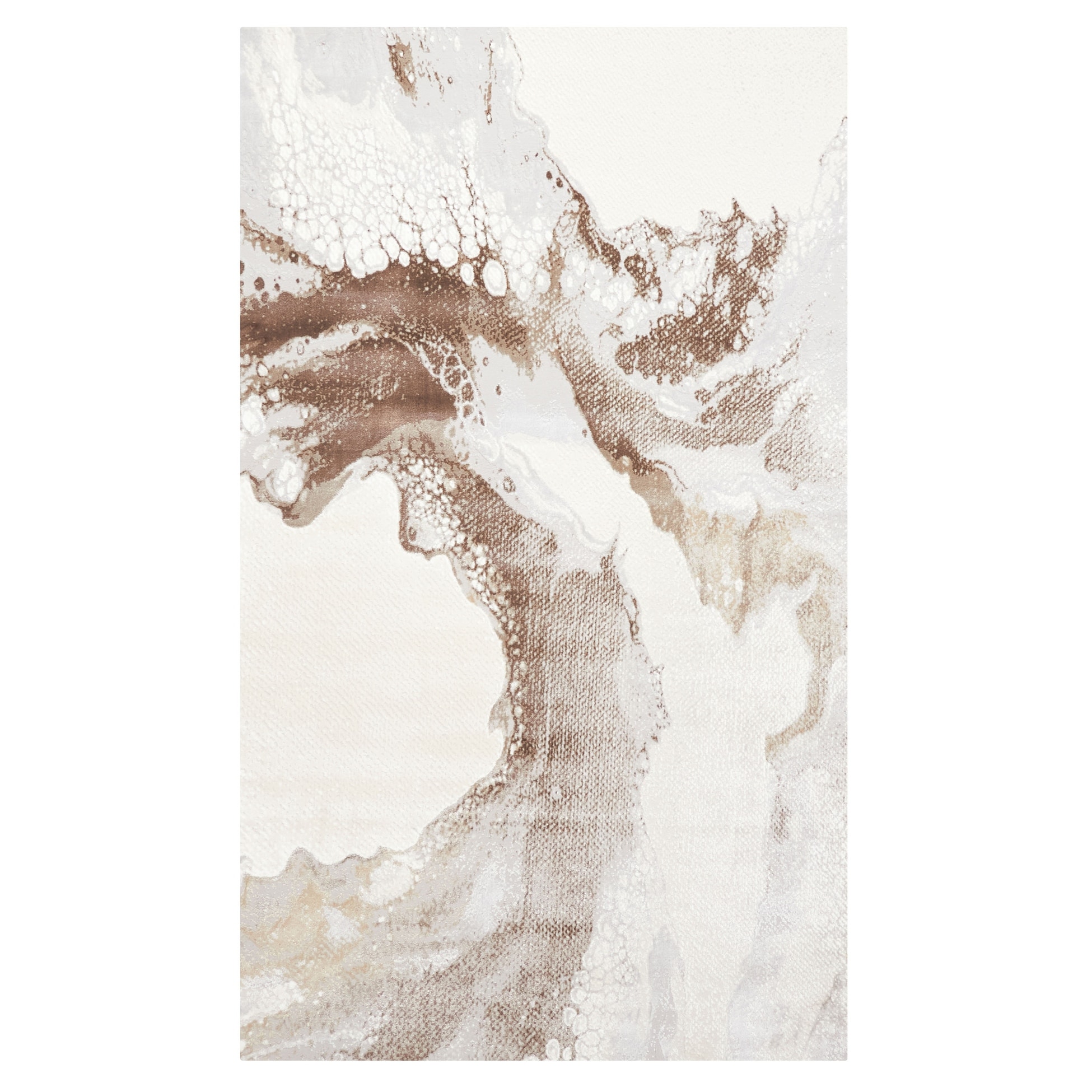 ECARPETGALLERY Machine Made Bloom Tan Area Rug