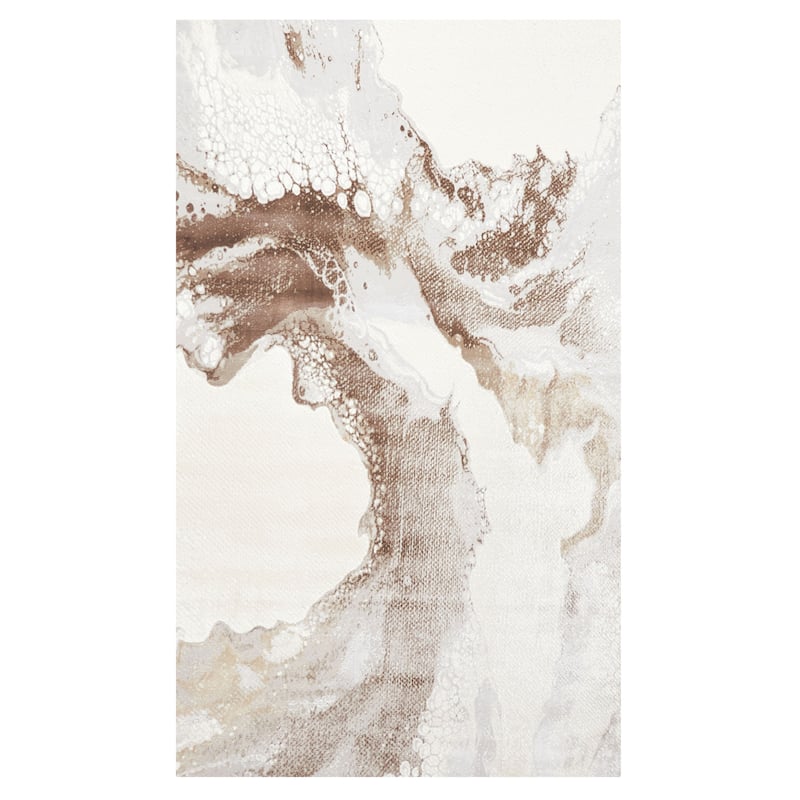 ECARPETGALLERY Machine Made Bloom Tan Area Rug - Tan - 5'0 x 8'0