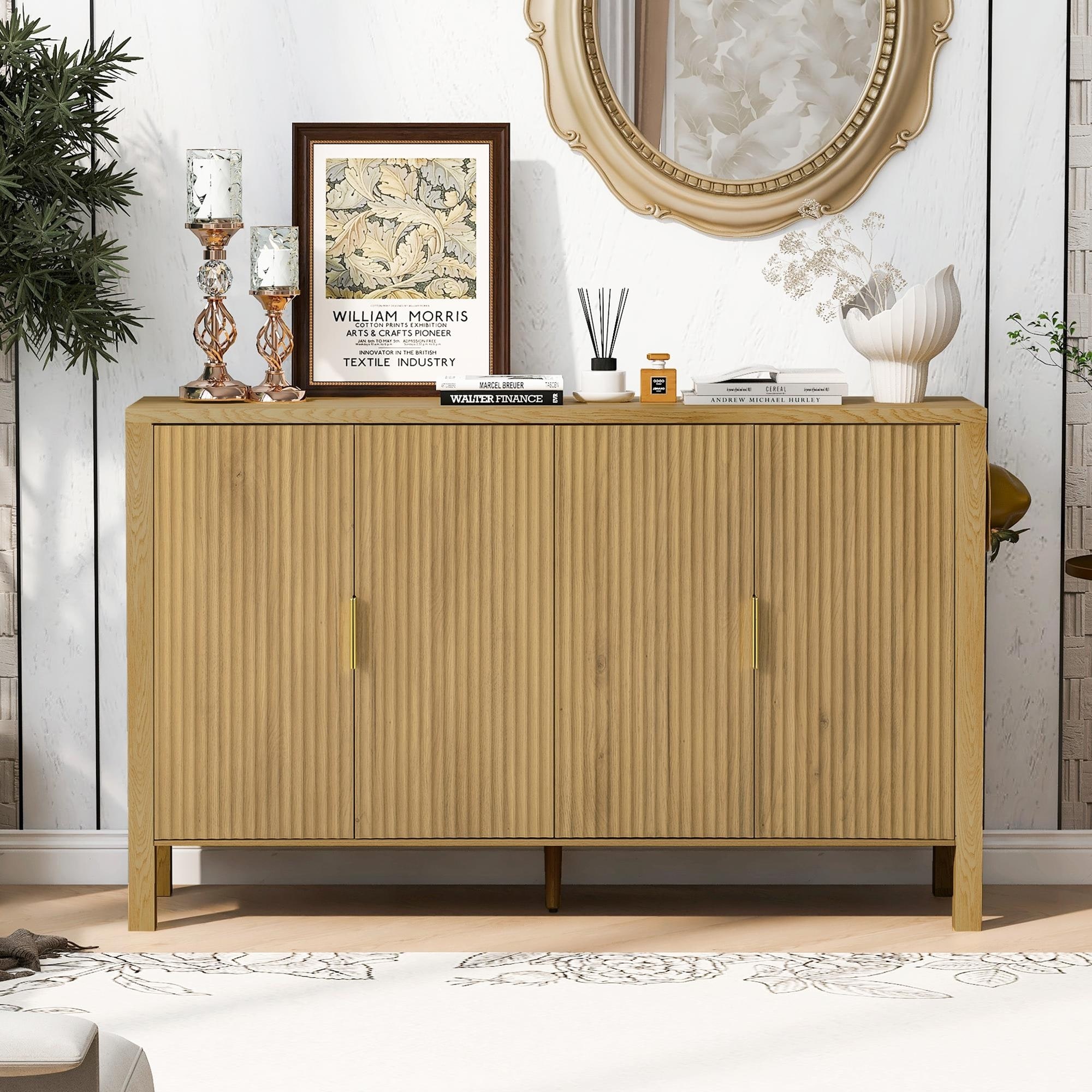 57" Sideboard with Back-of-Door Storage & Hooks
