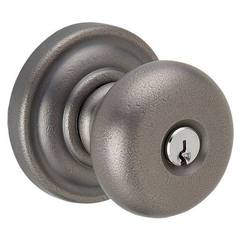 Baldwin Classic Style Keyed Entry Door Knob Set with Classic Rosette