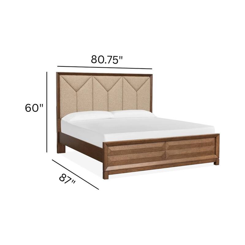 Magnussen Home Callisto Bourbon Brown Upholstered Panel Bed