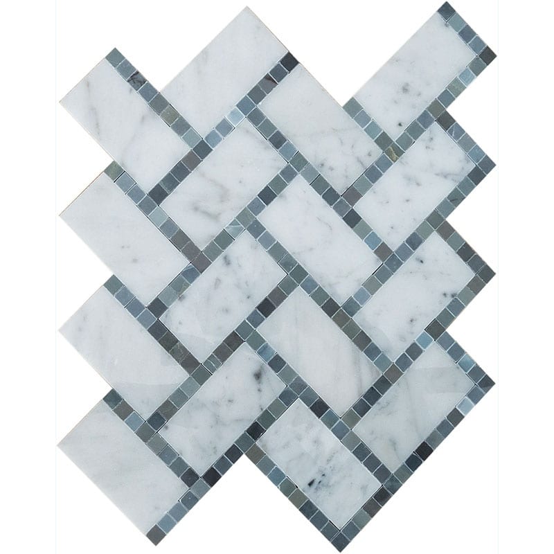 Coastview Marble Polished Mosaic Tile - 5 Sheets (4.05 sf) - Blue