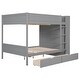 preview thumbnail 28 of 30, Multi-function Full over Full Bunk Bed With 2 Drawers And Multi-layer Cabinet