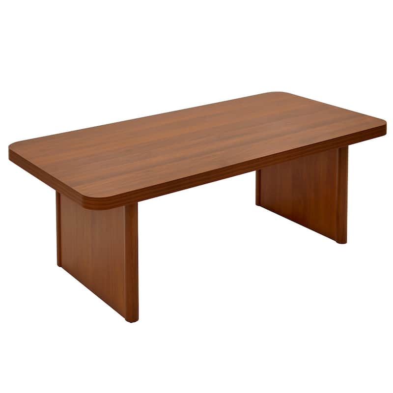 47-Inch Rectangular Center Coffee Table with Solid Pine Wood Legs - 47.24"L x 23.62"W x 17.13"H
