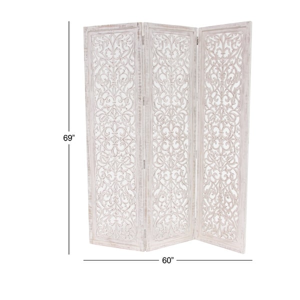 60 X 69 Brown 3 Panel Wood Foldable Screen 60 X 69 Brown 3 Panel Wood Foldable Screen
