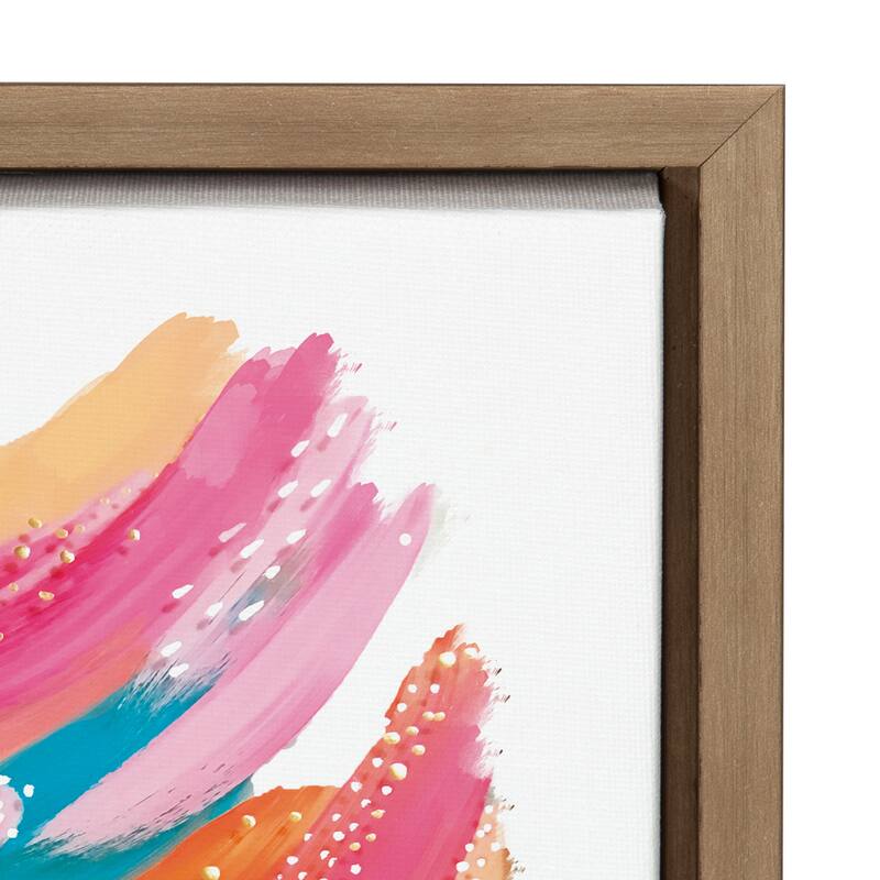 Kate and Laurel Sylvie Bright Abstract Framed Canvas By Jessi Raulet