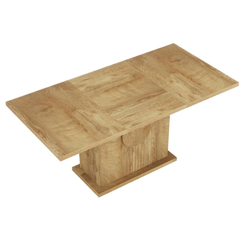 Wood Dinner Table, Kitchen Dining/Living Room Accent Dinner Table Gathering Table