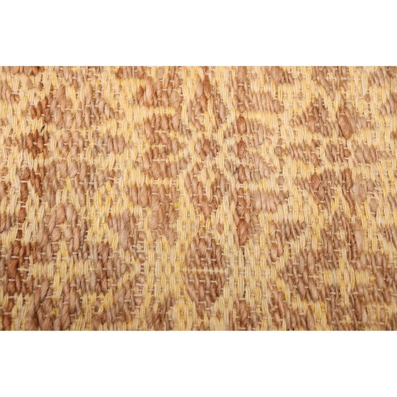ECARPETGALLERY Flat-Weave Palas Denizli Light Gold Kilim - 5'3 x 7'6