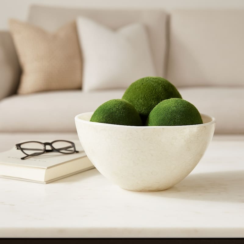 Modern Textured Glass Decorative Bowl - Home Decor - 9" - 9.0"