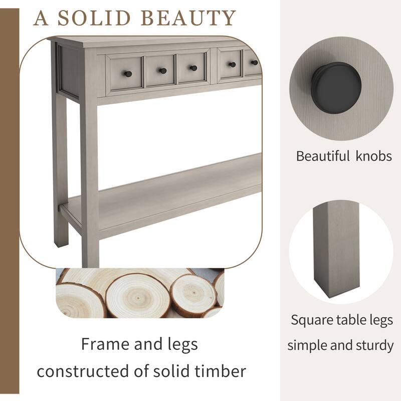 Rustic Entryway Console Table and 60" Long Sofa Table