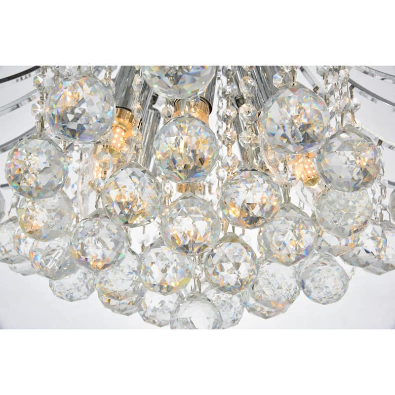 Elegant Lighting Chrome 19-inch Royal-cut Crystal Clear Hanging 10-light Chandelier