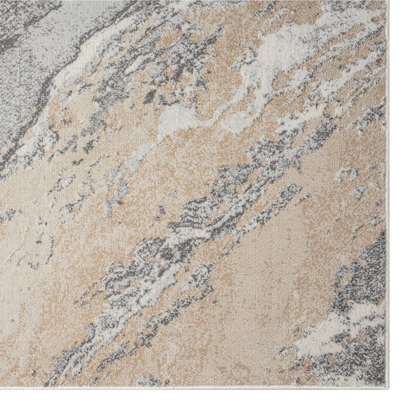 Luxe Weavers Modern Abstract Swirl Metallic Indoor Area Rug