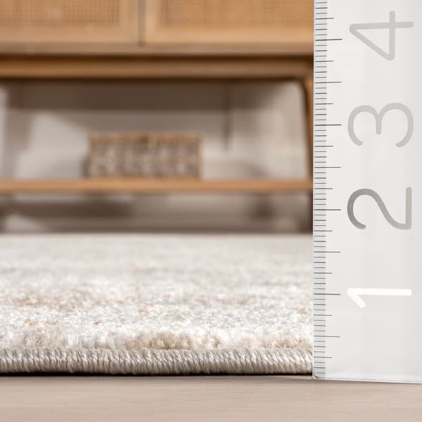 Nuloom Porter Faded Medallion Fringe Area Rug