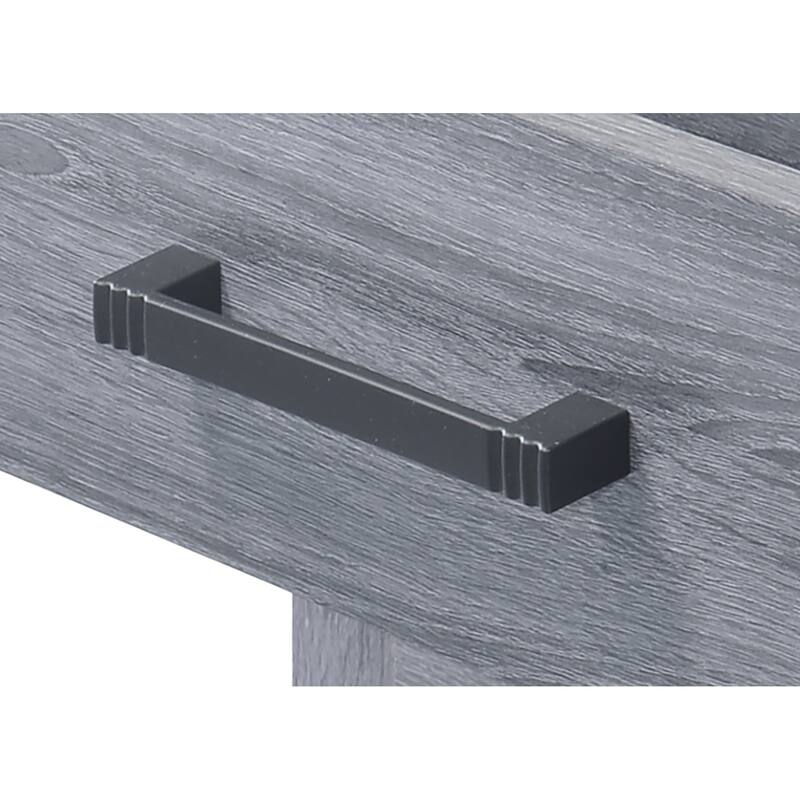 3 Drawer Gray Nightstand, 23 Inch Modern Bedside Table with Quality Metal Handles and Ample Storage