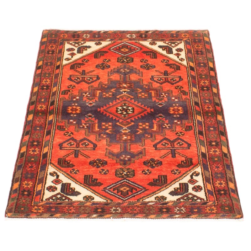 ECARPETGALLERY Hand-knotted Andelz Red Wool Rug - 3'4 x 4'11