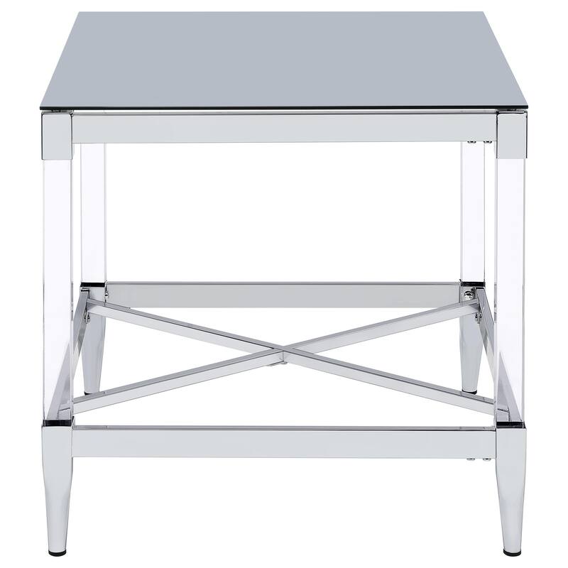 Lindley Square Coffee And End Table Set Chrome