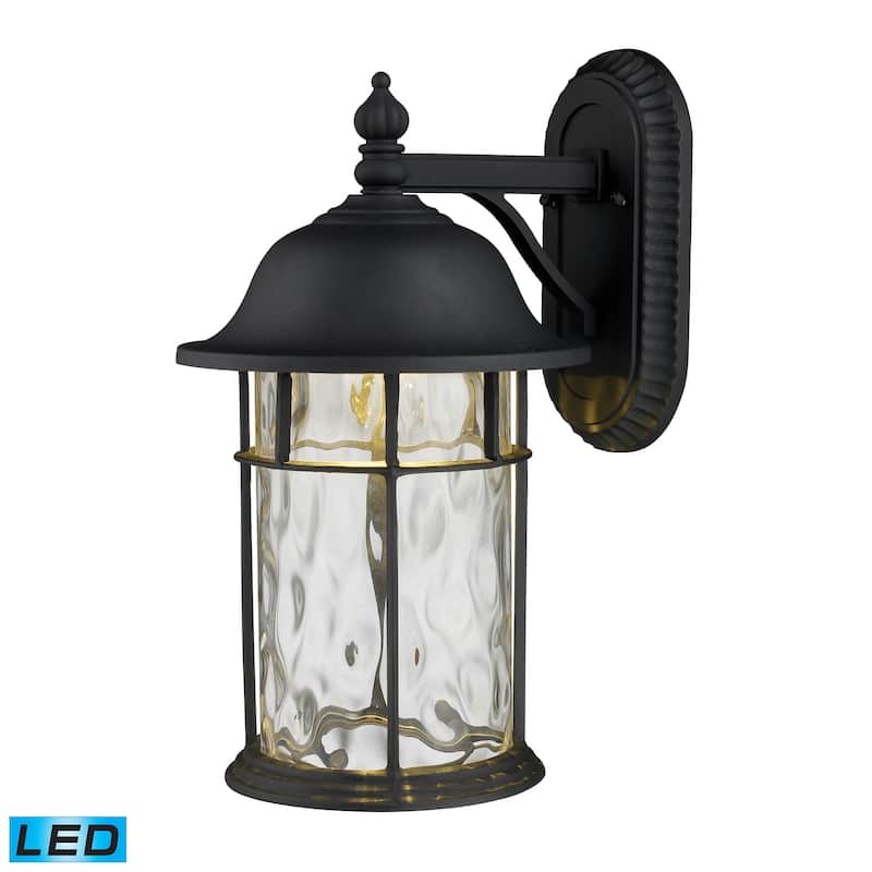 Elk Home Lapuente Matte Black With Water Glass Wall Sconce