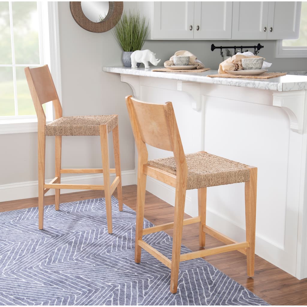 Caelan Seagrass 29-Inch Barstool (Set of 2)