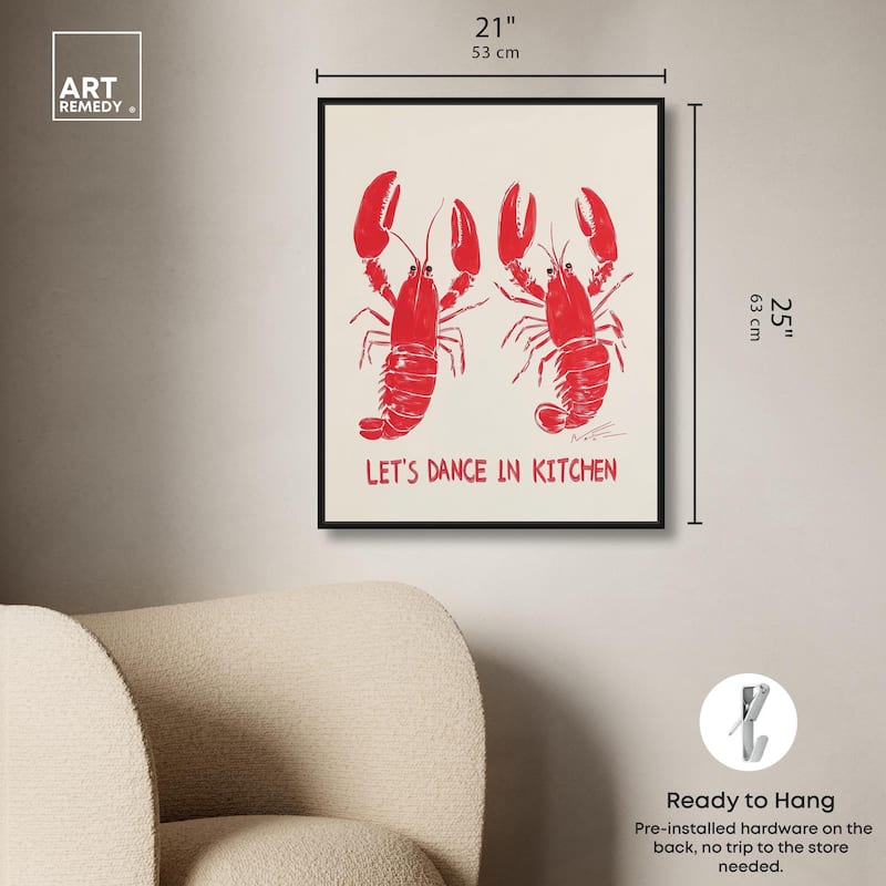 Let's Dance In Kitchen Canvas by Art Remedy