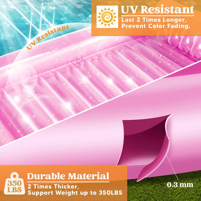 XL Inflatable Tanning Pool Lounge Float,85"x 57"Extra Large Sun Tan Tub Adult Pool Floats Raft for Pool Sunbathing Suntan Blow